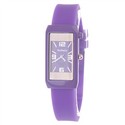 Rectangle Dial Quartz Wrist Watch with Soft Plasti