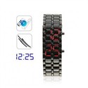 Woman Style Red LED Watch Stainless Steel Digital 