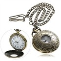 Antique Style Roman Pocket Watch with Chain