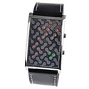 Fashionable Peanut Watch 3-color LED Wrist Watch (