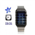 Stainless Steel Blue LED Watch Fashionable Wrist W