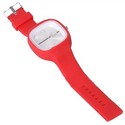 Popular Soft Plastic Wrist Watch Square Shape Spor