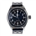 Quartz Wrist Watch for Man with Round Black Dial