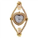 Double-rope Style Wrist Watch with Heart Design Di