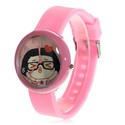 Feminize Wrist Watch with Pretty Girl Pattern (Pin