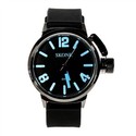 Blue Hour Marks Quartz Wrist Watch with Rubber Ban