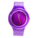 Simple Style Wrist Watch with Rubber Band (Purple)