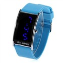 Chic LED Blue Digital Light Display Wrist Watch wi