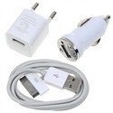 Car Charger + Power Adapter + Data Port Adapter fo