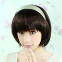 Sweet Short Wig Bob Hairstyle with Front Natural B