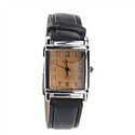 Quartz Wrist Watch with Leather Strap for Female (