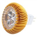 MR16 3W 12V 3 LED 240 Lumen Warm White Light Bulb 