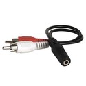 6"" 3.5mm Stereo (F) to Dual RCA (M) Audio Cable (