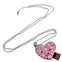 2GB U Disk Heart Shaped USB Flash Memory Drive wit