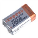 Tweens 250mAh 9V Rechargeable Battery Nickel-metal