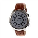 Fashionable Round Case LED Wrist Watch with Blue L