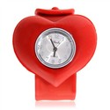 Heart Shaped Wrist Watch with Cartoon Cat Pattern 