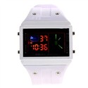 Multifunctional Rectangle Case LED Wrist Watch wit