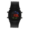 Feminine LED Wrist Watch with Square Dial (Black)