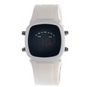 Feminine LED Wrist Watch with Square Dial (White)