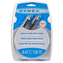 6' Dynex DX-AV221 2 RCA (M) to (M) Audio Cable w/G