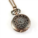 Antique Style Flower Design Roman Pocket Watch wit