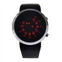 Red LED Watch Fashionable Sports Wrist Watch (Blac