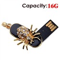 16GB USB Flash Drive U Disk Flash Memory with Gold