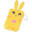 Smiling Rabbit Shape Design PU Leather Phone Bag w