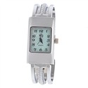 Quartz Wrist watch With Rectangle Dial & Metal Wat