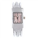 Quartz Wrist watch With Rectangle Dial & Metal Wat