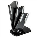 Three Layers Rotatable Ceramic Knife Holder (Black