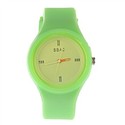 Simple Style Round Case Rubber Wrist Watch with Bu