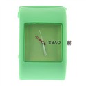 Simple Style Rectangle Case Rubber Wrist Watch wit