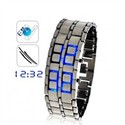 Woman Style Blue LED Watch Stainless Steel Digital