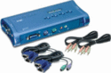 TRENDnet TK-408K PS2 4-Port Audio KVM Switch w/ Ca