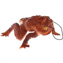 Lifelike Rubber Brown Toad Toy with Hanging Strap 