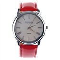 WoMaGe Roman Numeral Dial Wrist Watch with Leather