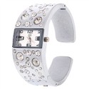 Bracelet Wrist Watch with Rectangle Dial (White Di