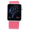 Modern Fan-shaped Display Rectangle Case LED Watch