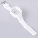 Pure Square Shape Electronic Wrist Watch with Sili