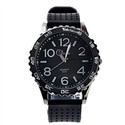 Stylish Design Waist Watch Rubber Quartz Watch (Bl