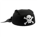 White Skeleton Head Round Pirate Hat for Costume B