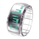 Transparent Digital Watch Bracelet Watch with Blue