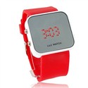 Hot Red LED Wrist Watch Square Dial Watch with Mir