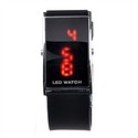 Fashionable Red LED Watch Sports Wrist Watch (Blac