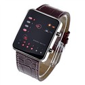 Vogue Style Red LED Wrist Watch Binary Watch (Brow