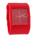 Stylish Square Dial Wrist Watch with Wide Silicone