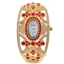 Exquisite Golden Crown Style Bracelet Watch with R