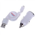 Cell Phone USB Car Charger Adapter with 60cm Lengt